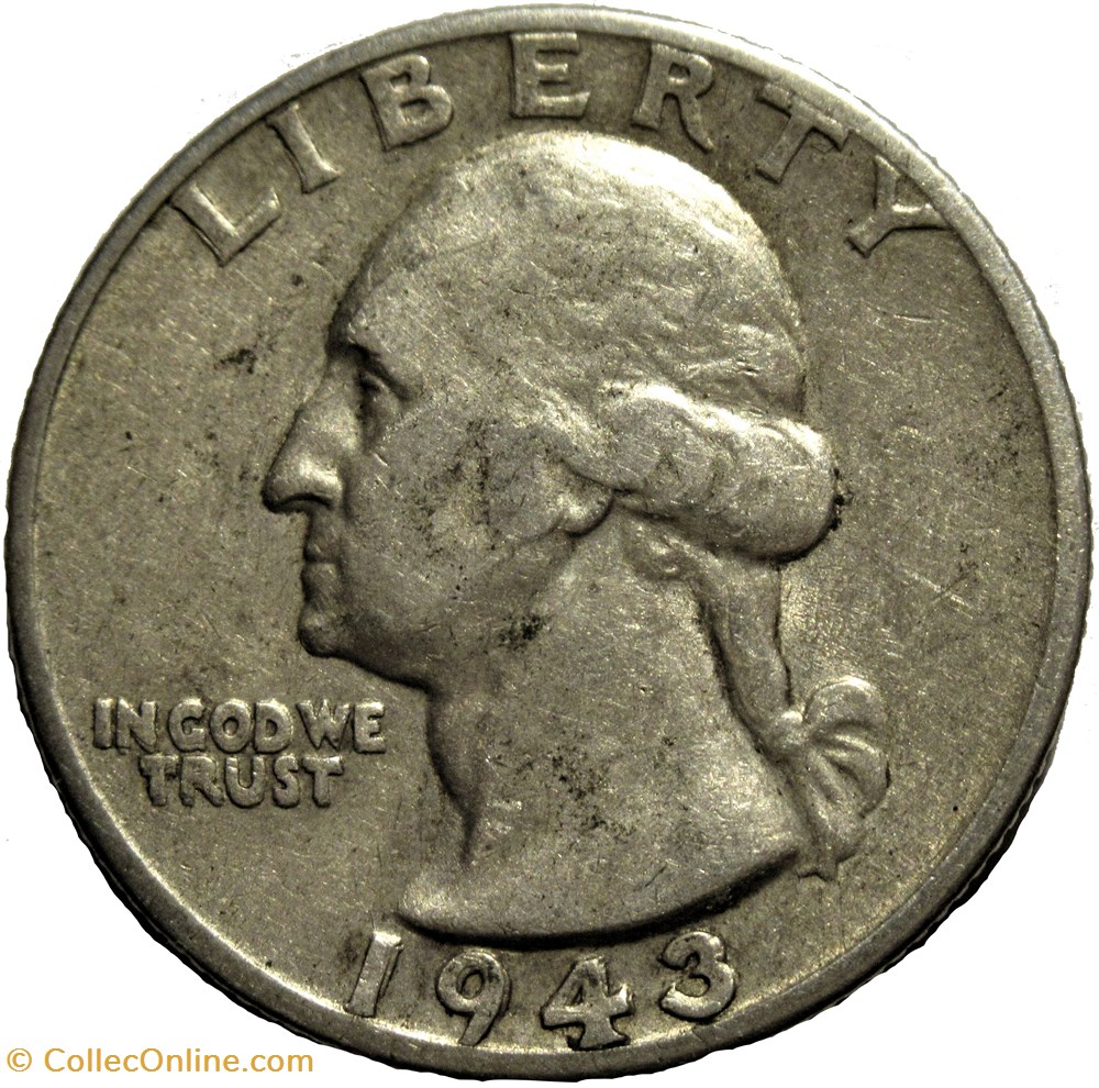 1943 San Francisco Quarter Dollar - Error: Doubling & Variety monnaies monde etats unis 1943 san francisco quarter dollar error doubling variety