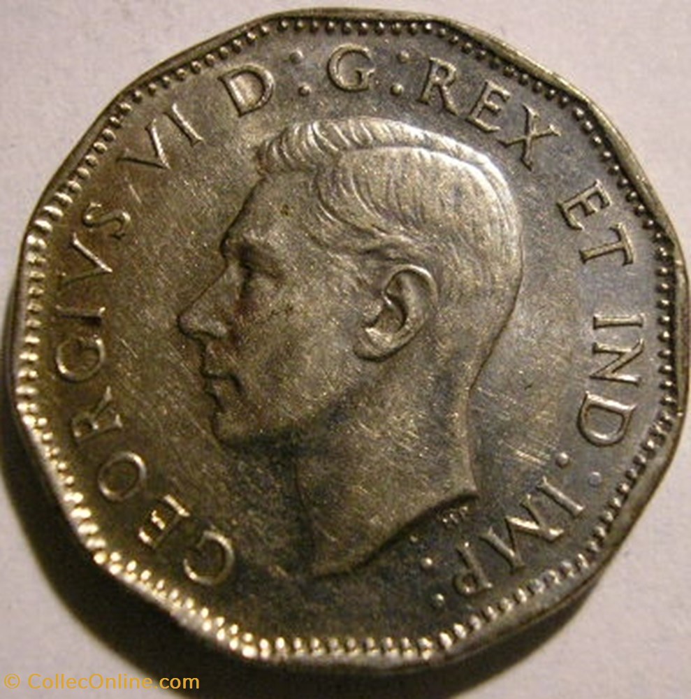 George VI - Five Cents 1945 Victory monnaie monde canadum george vi five cents 1945 victory