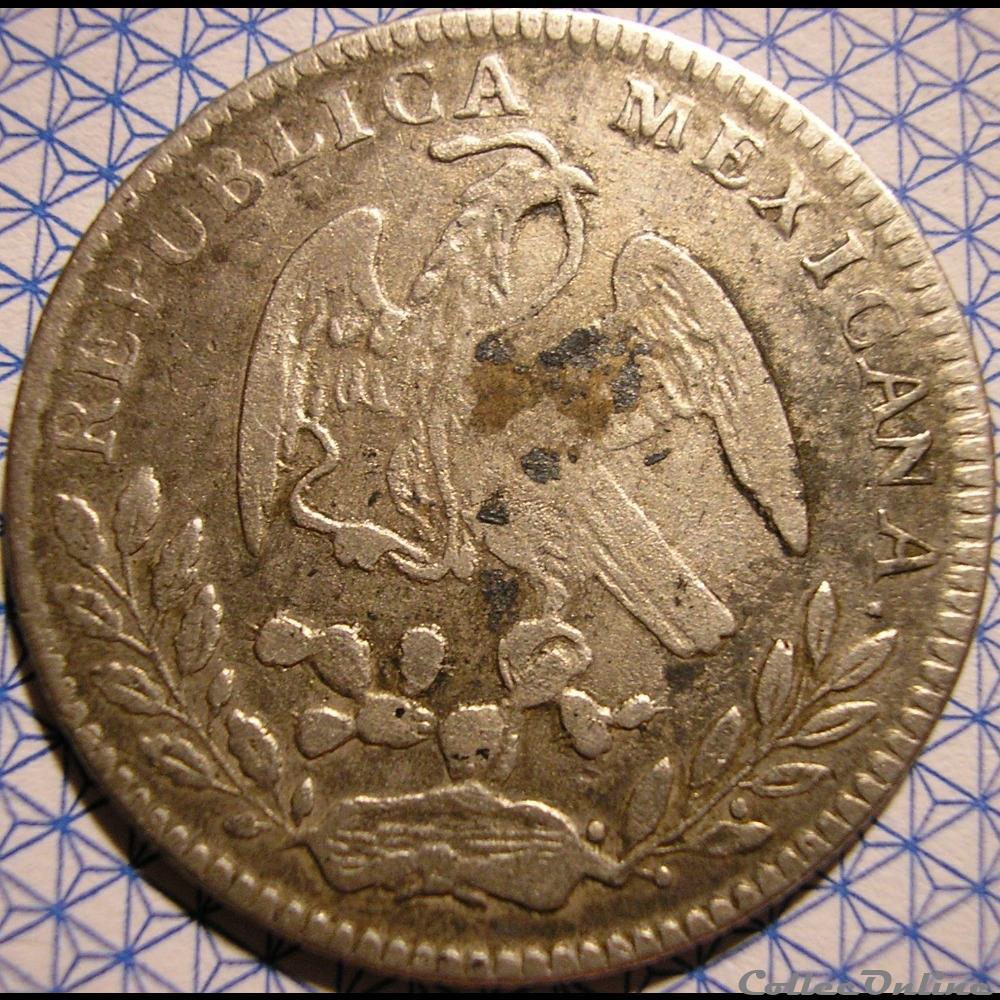 México - 2 Reales 1856 Go - 2nd Republic monnaies monde mexique mexico 2 reales 1856 go 2nd republic