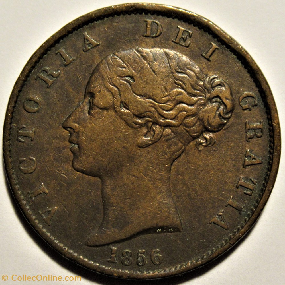 Victoria - HalfPenny 1856 - Kingdom of Great Britain 2 monnaies monde royaume uni victoria halfpenny 1856 kingdom of great britain