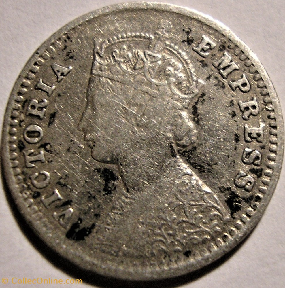 Victoria - Two Annas 1897 Calcutta - British India monnaie monde inde victoria two annas 1897 calcutta british india