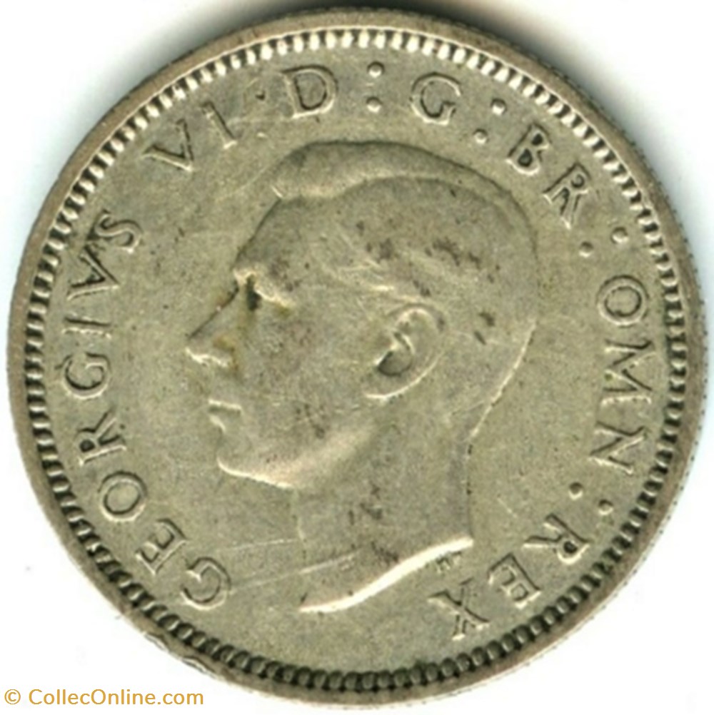 George VI - 6 Pence 1940 - Great Britain 2 monnaies monde royaume uni george vi 6 pence 1940 great britain