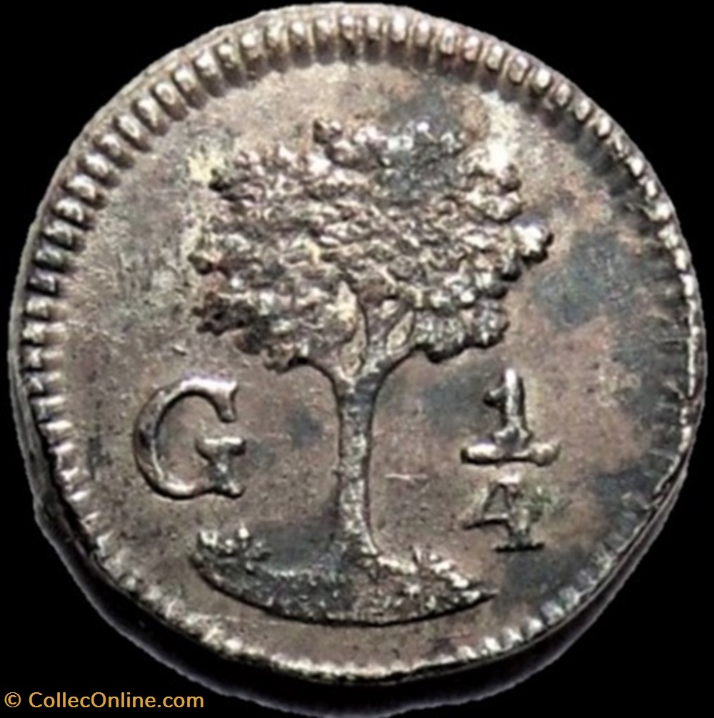 Guatemala - ¼ Real 1844 - Central American Republic monnaies monde guatemala real 1844 central american republic