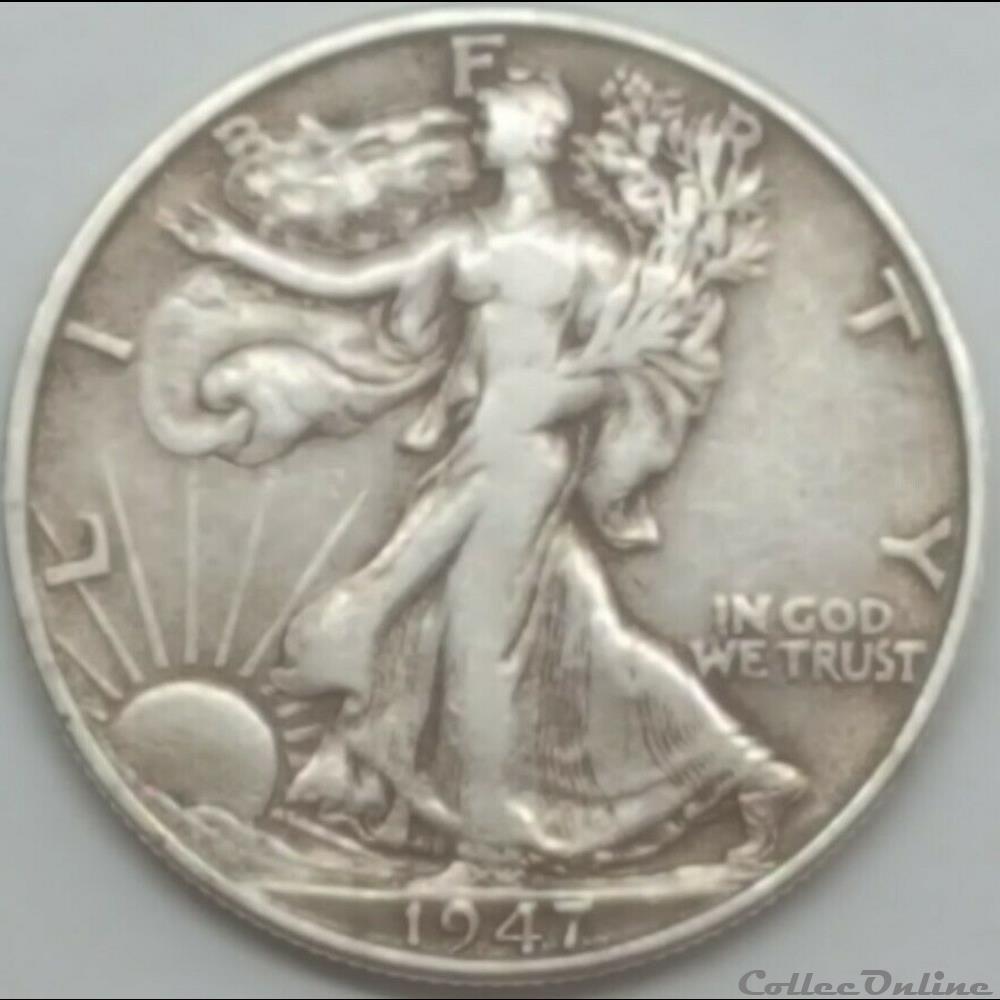 1947 Half Dollar 3 monnaie monde etat uni 1947 half dollar