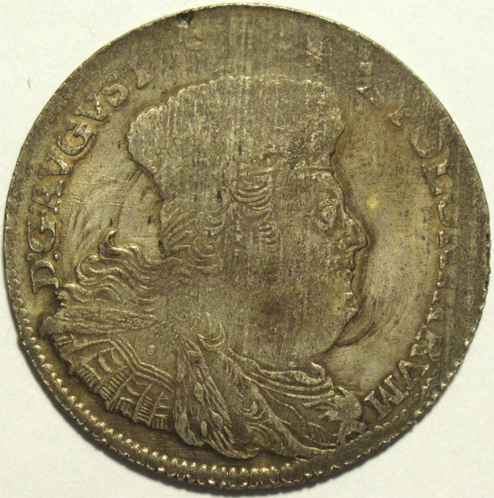 August III - 2 Zlotys / 8 Groschen 1753, Polish–Lithuanian Commonwealth monnaies europe medievale republique des deux nations pologne lituanie august iii 2 zlotys 8 groschen 1753 polish lithuanian commonwealth
