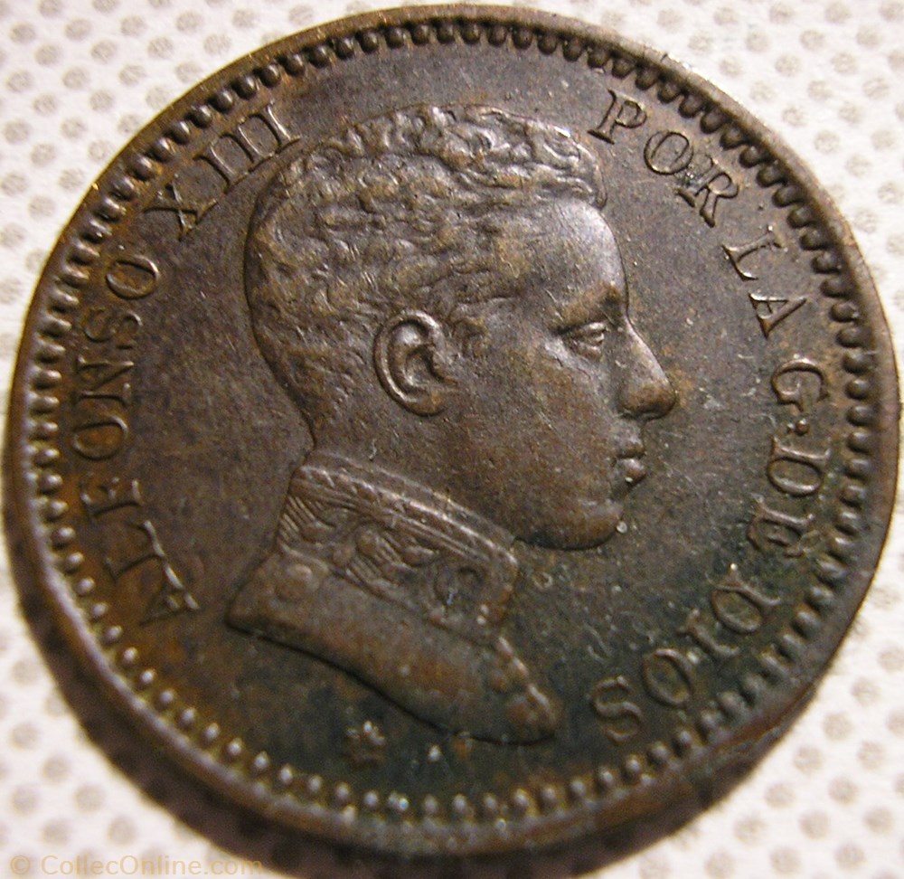 1904 - 2 Centimos - Alfonso XIII de España monnaies monde espagne 1904 2 centimos alfonso xiii de espana