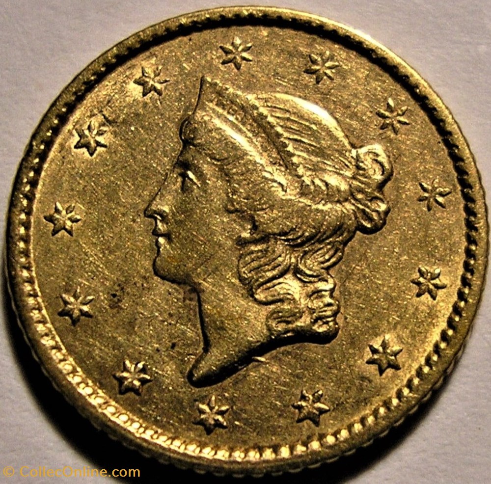 1853 Liberty Head One Dollar 2 monnaies monde etats unis 1853 liberty head one dollar