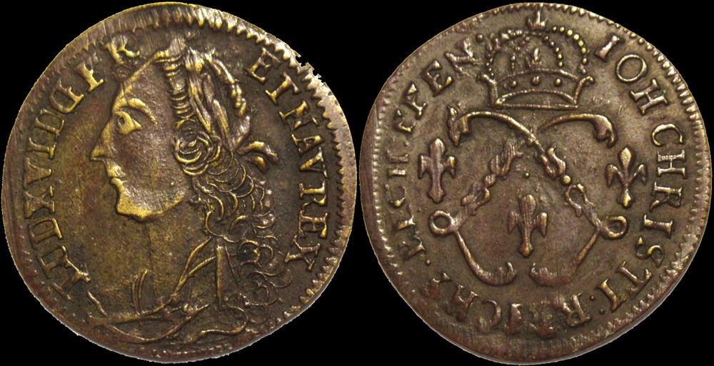 Louis XVI - c.1775, Rechenpfennig par J.C. Reich monnaies paranumismatique jetons poids louis xvi c 1775 rechenpfennig par j c reich
