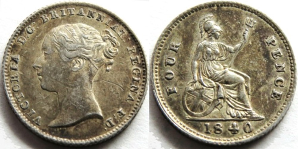 Victoria - 4 Pence 1840 - Kingdom of Great Britain monnaies monde royaume uni victoria 4 pence 1840 kingdom of great britain