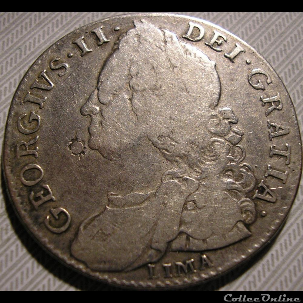 George II - Half Crown 1746 Great Britain 3 monnaies europe medievale royaume d angleterre george ii half crown 1746 great britain