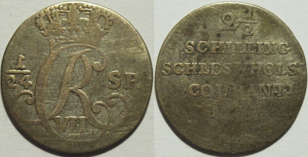 2½ Schilling Courant 1787 - Duchies of Schleswig & Holstein - Christian VII of Denmark monnaies monde danemark 2 schilling courant 1787 duchies of schleswig holstein christian vii of denmark