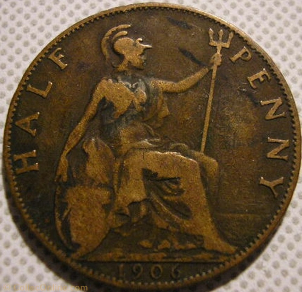 Edward VII - Half Penny 1906 - Great Britain monnaie monde royaume uni edward vii half penny 1906 great britain