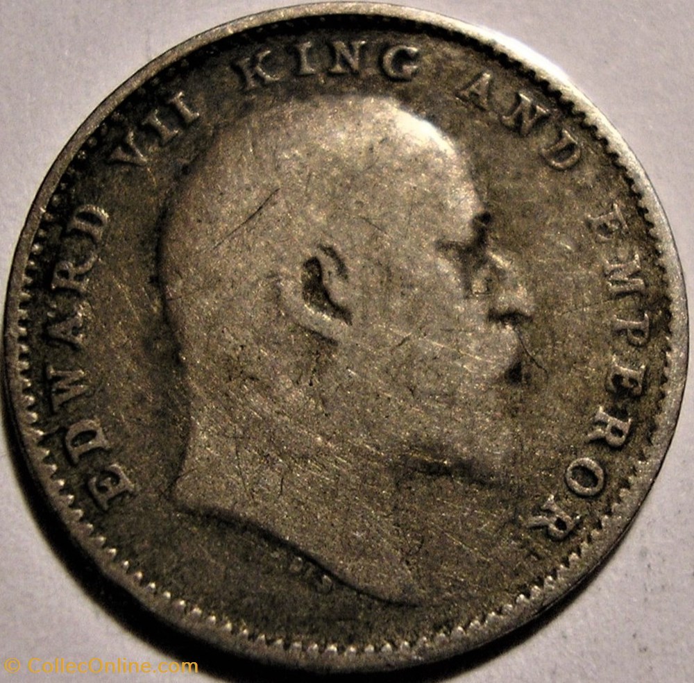 Edward VII - Two Annas 1903 - British India (ex.2) monnaie monde inde edward vii two annas 1903 british india ex 2