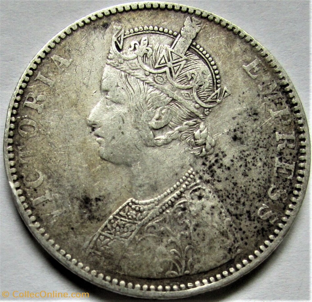 monnaies monde inde victoria one rupee 1893 bombay british india
