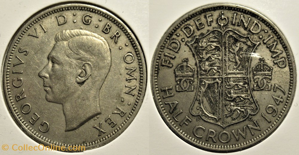 George VI - Half Crown 1947 - Great Britain monnaies monde royaume uni george vi half crown 1947 great britain