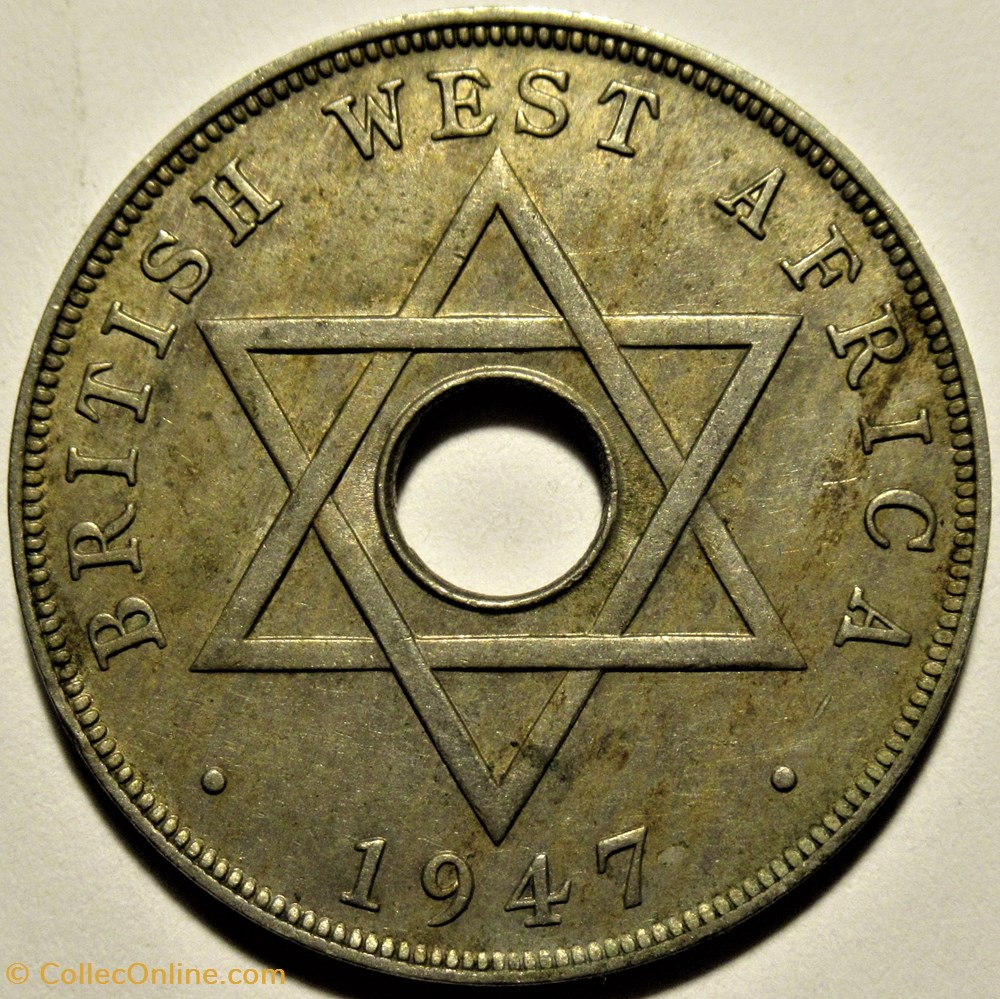 monnaies monde nigeria george vi one penny 1947 west africa