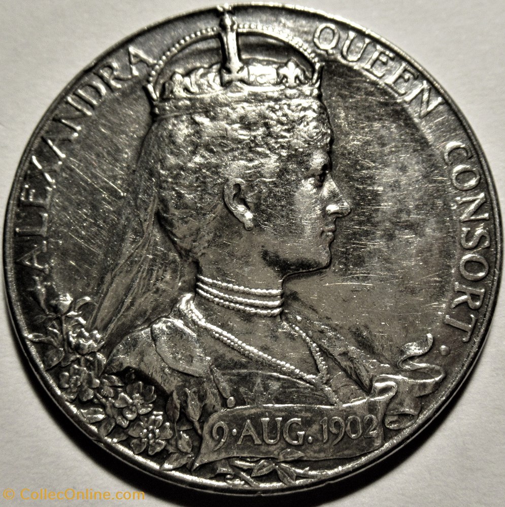 Edward VII & Alexandra - 1902 Coronation Medal - UK (ex.2) 3 medailles royaume uni edward vii alexandra 1902 coronation medal uk ex 2