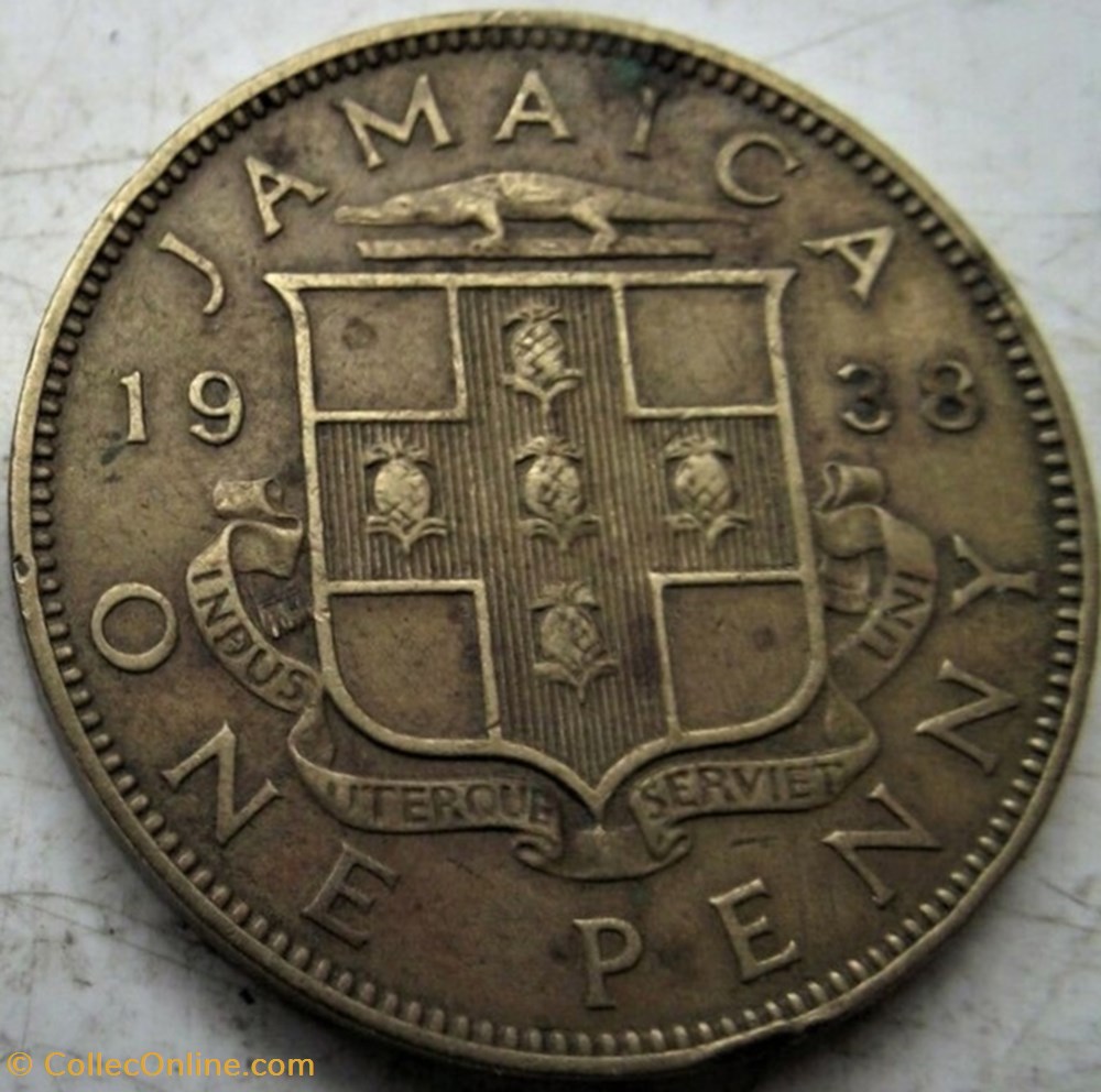 George VI - One Penny 1938 - Jamaica monnaie monde jamaique george vi one penny 1938 jamaica