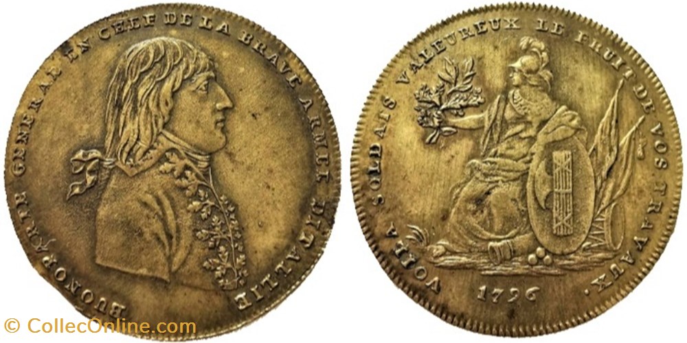 medailles france revolution napoleon bonaparte medaille 1796 campagne italie