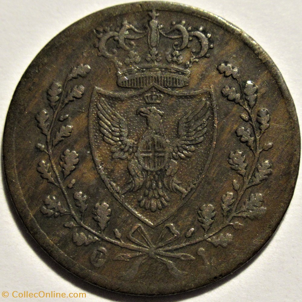 1826 Royaume de Sardaigne, Centesimo Genoa - Carlo Felice monnaies monde italie 1826 royaume de sardaigne centesimo genoa carlo felice