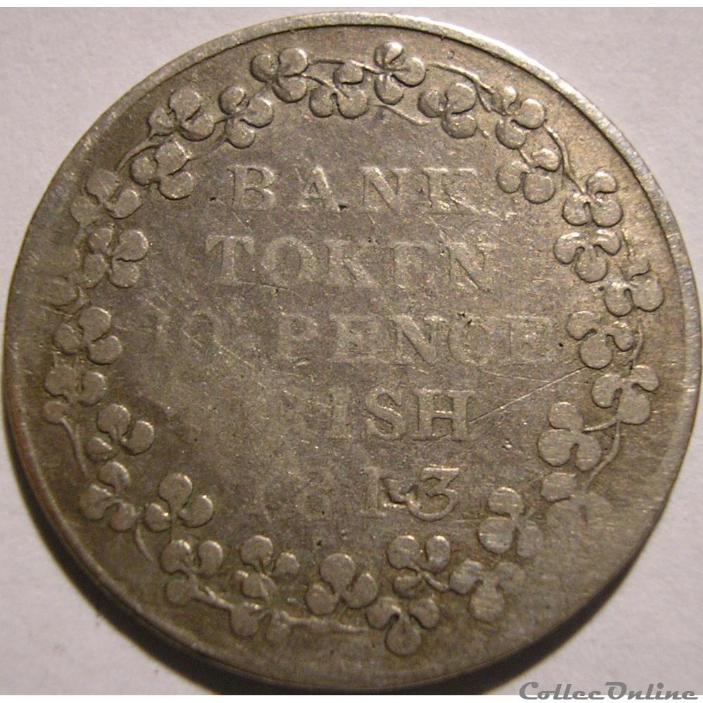 George III - 10 Pence 1813 - Bank of Ireland monnaie monde royaume uni george iii 10 pence 1813 bank of ireland