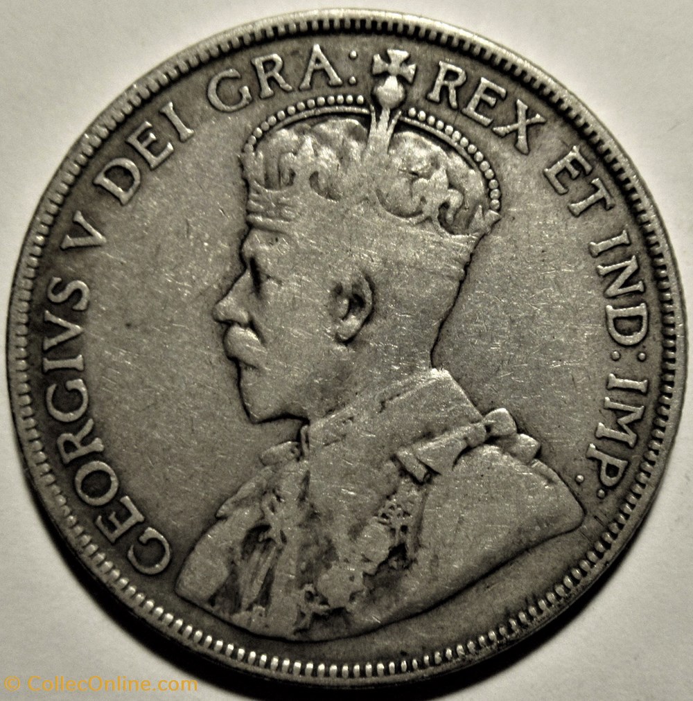 George V - 50 Cents 1911 Newfoundland 2 monnaies monde canada george v 50 cents 1911 newfoundland