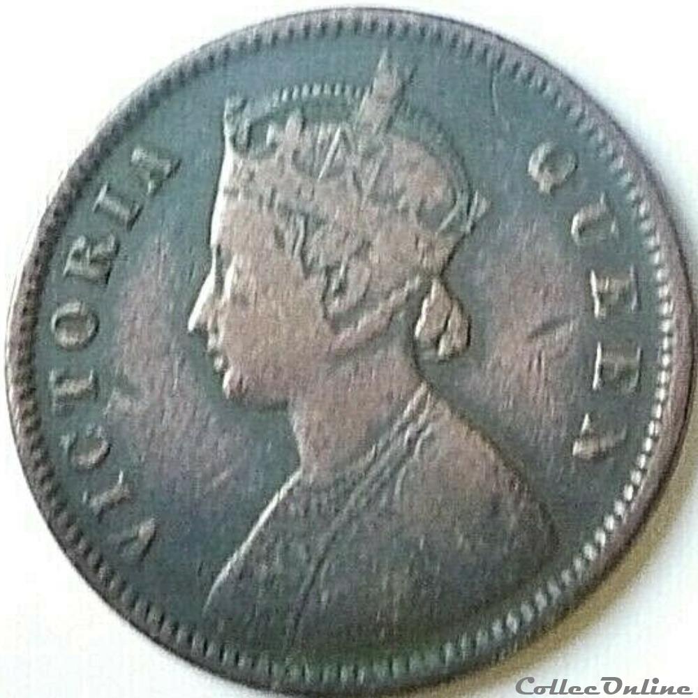 Victoria - One Quarter Anna 1876 - British India monnaies monde inde victoria one quarter anna 1876 british india
