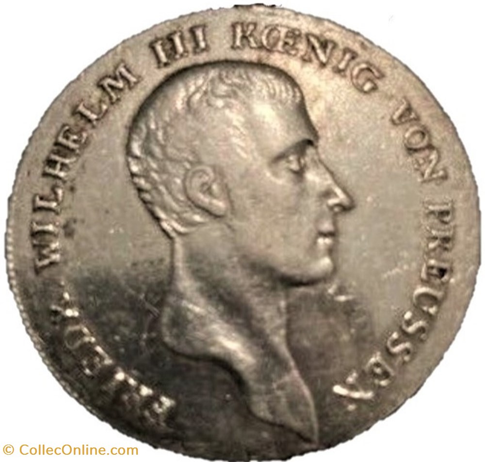 monnaies europe medievale saint empire romain germanique friedrich wilhelm iii 1 thaler 1814 berlin kingdom of prussia
