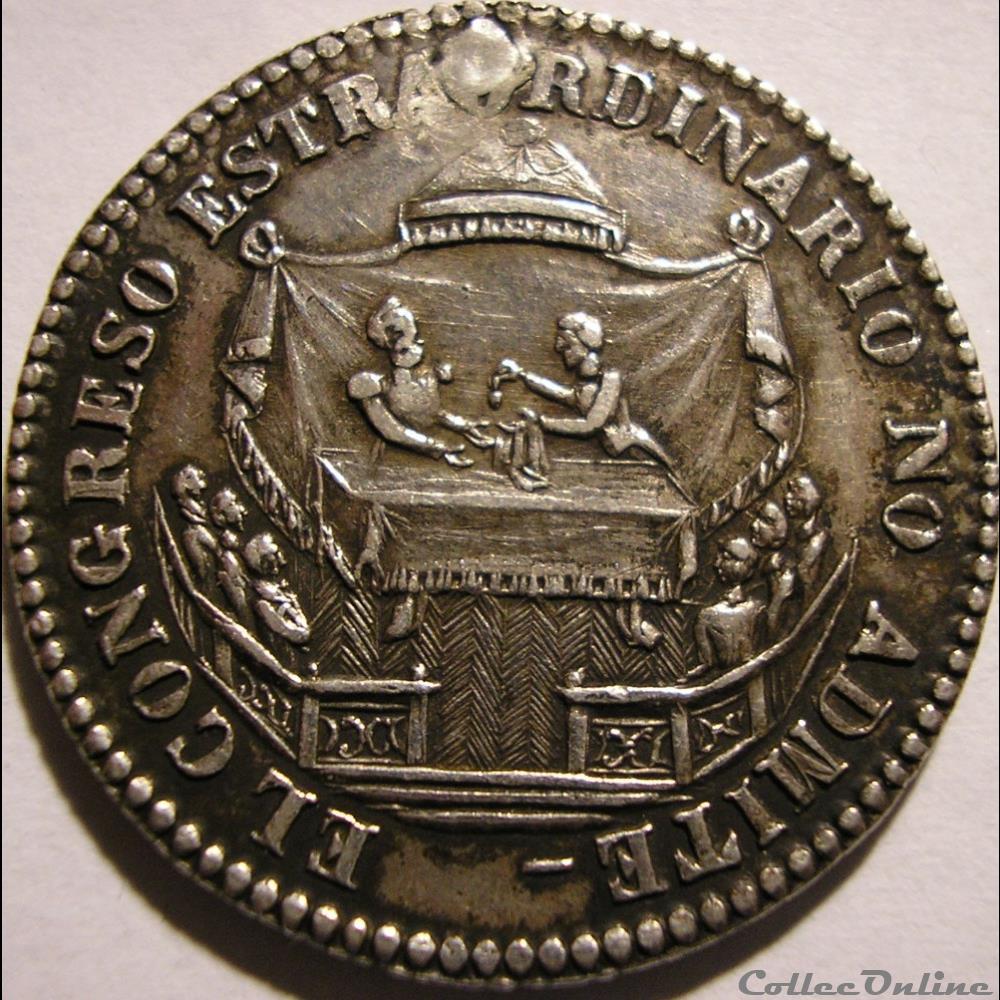monnaies monde bolivie 1855 medaille la renuncia del presidente m i belzu