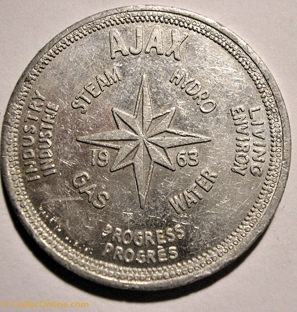 Canadian National Exhibition Token 1963, Ajax, Ontario 3 monnaies paranumismatique jetons poids canadian national exhibition token 1963 ajax ontario