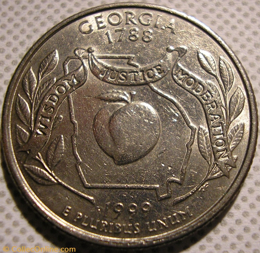 1999 P Quarter Dollar - Georgia State monnaie monde etat uni 1999 p quarter dollar georgia state