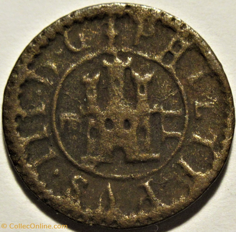 1603 Segovia - 2 Maravedis - Felipe III de España 2 monnaies europe medievale royaume espagne 1603 segovia 2 maravedis felipe iii de espana