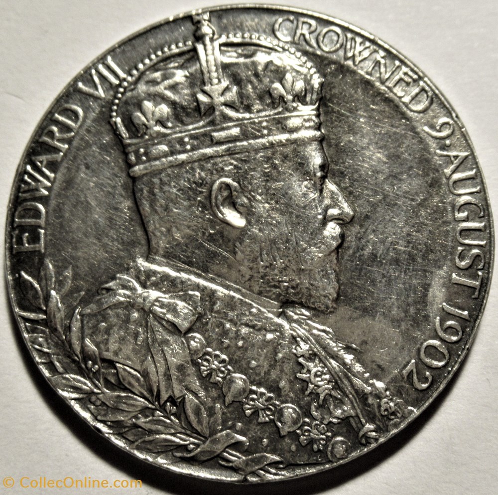 Edward VII & Alexandra - 1902 Coronation Medal - UK (ex.2) 2 medailles royaume uni edward vii alexandra 1902 coronation medal uk ex 2