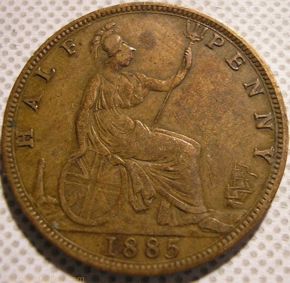 Victoria - Half Penny 1885 - Great Britain monnaie monde royaume uni victoria half penny 1885 great britain