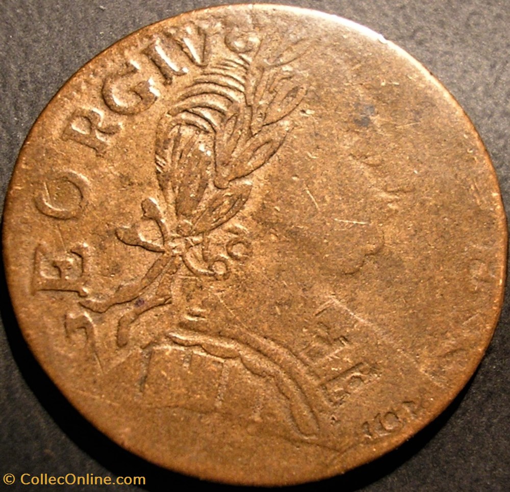 monnaie monde royaume uni 1775 half penny no regal george iii great britain ex 13 error