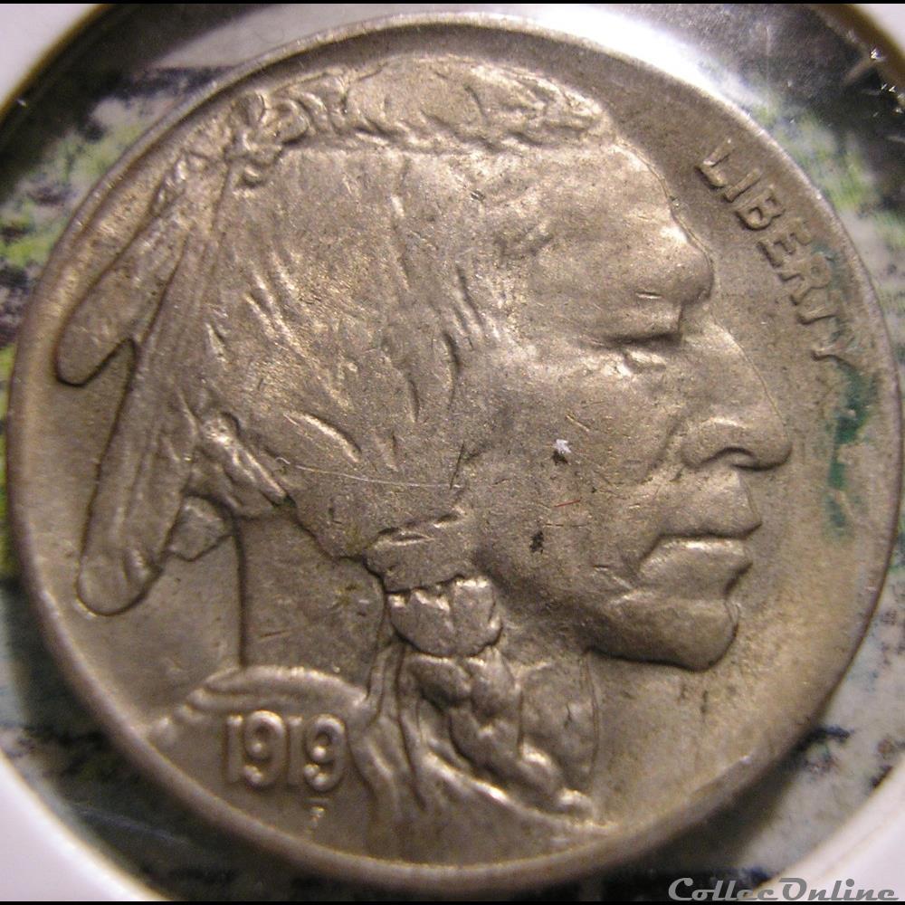 1919 5 Cents - Error monnaie monde etat uni 1919 5 cents error