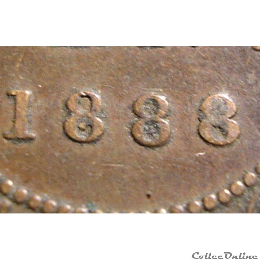 Victoria - One Cent 1888 3 monnaies monde canada victoria one cent 1888