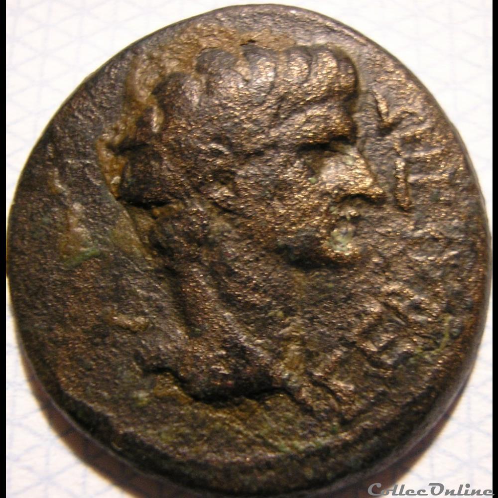 Tiberius - Heraclea Salbace, Caria. Æ20 - AD 14-37. monnaie antique av jc ap romaine provinciale tiberius heraclea salbace caria 20 ad 14 37