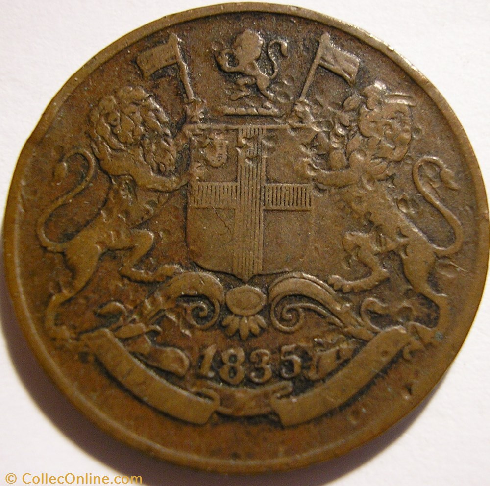 King William IV - One Quarter Anna 1835 Bombay Presidency monnaie monde inde king william iv one quarter anna 1835 bombay presidency