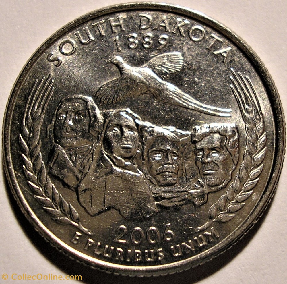 2006 D Quarter Dollar - South Dakota State monnaie monde etat uni 2006 d quarter dollar south dakota state