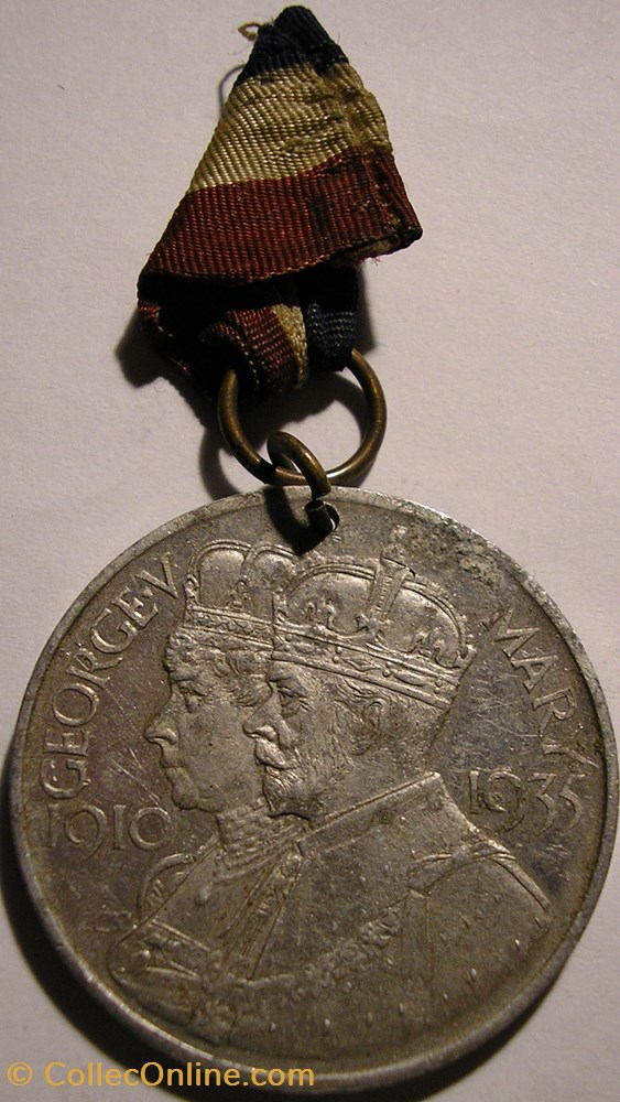 George V & Mary - 1935 Official Silver Jubilee, Colonial Medal - UK 4 medaille royaume uni george v mary 1935 official silver jubilee colonial medal uk