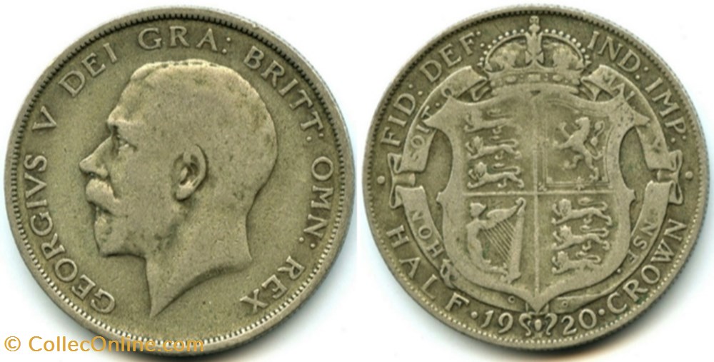 George V - Half Crown 1920 - Great Britain (ex.2) monnaies monde royaume uni george v half crown 1920 great britain ex 2