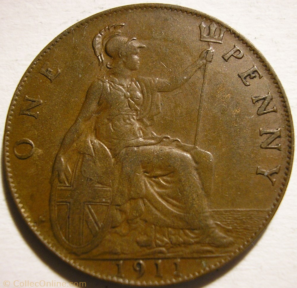 George V - One Penny 1911 - Great Britain monnaies monde royaume uni george v one penny 1911 great britain
