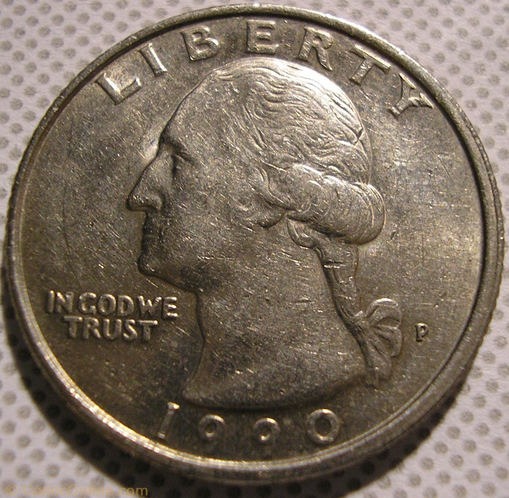 1990 P Quarter Dollar monnaie monde etat uni 1990 p quarter dollar