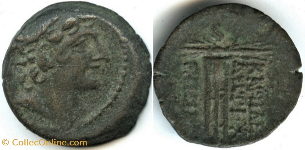 Antiochos VIII Gryphos - AE19 BC. 121-96 / Thunderbolt monnaies antiquite av jc ap grecques antiochos viii gryphos ae19 bc 121 96 thunderbolt