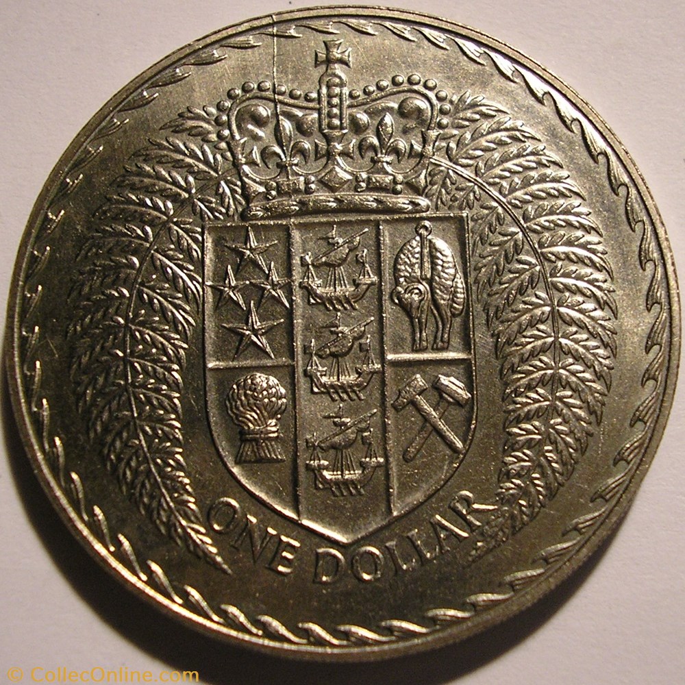 Elizabeth II - 1 Dollar 1971 - New Zealand monnaie monde nouvelle zelande elizabeth ii 1 dollar 1971 new zealand