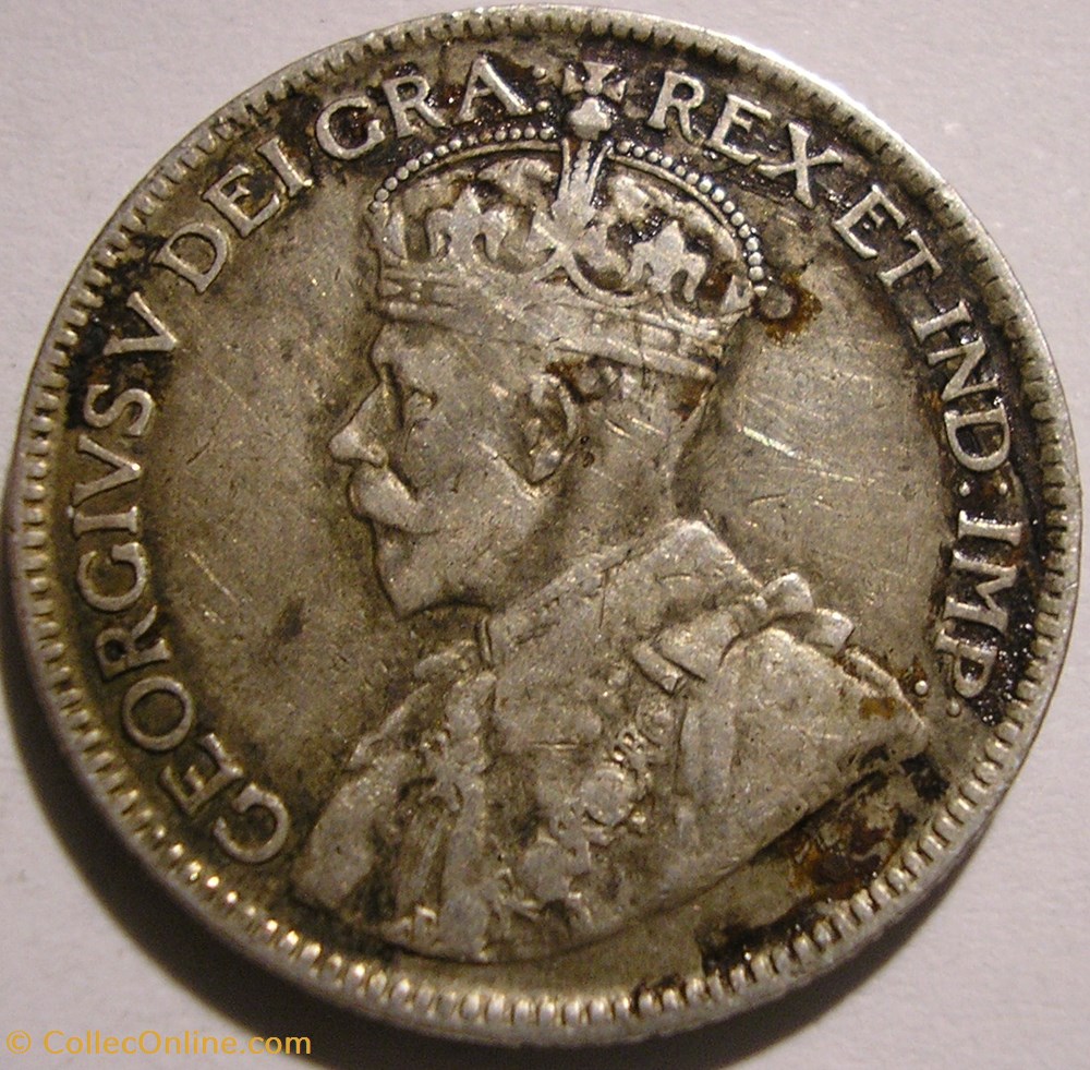 George V - 25 Cents 1919 monnaies monde canada george v 25 cents 1919