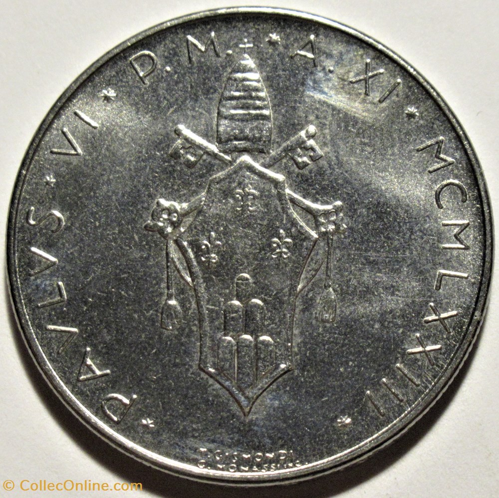 Paulus VI - 100 Lire 1973 Città del Vaticano, Roma 2 monnaies monde paulus vi 100 lire 1973 citta del vaticano roma