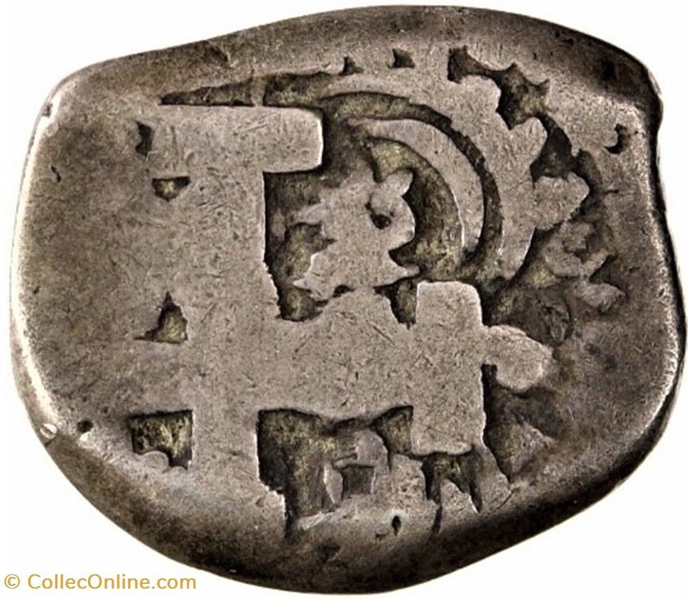 2 Reales 1676 Potosi - Carlos II de España monnaies monde bolivie 2 reales 1676 potosi carlos ii de espana