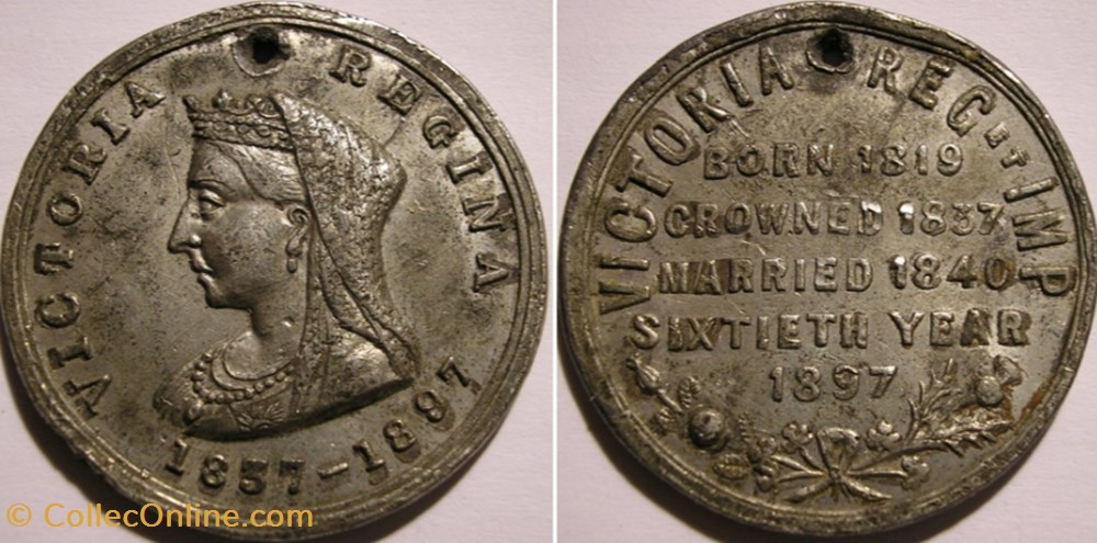 monnaie jeton mereaux victoria 1897 diamond jubilee medallion gb